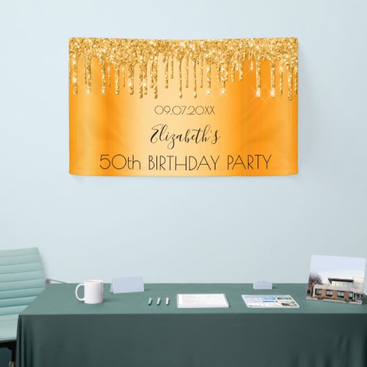 Banderoles fête d'anniversaire or parties scintillant étincel (Salon professionnel)