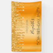 Banderoles fête d'anniversaire or parties scintillant étincel (Vertical)