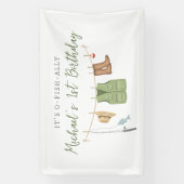 Banderoles Fête d'anniversaire pêche (Verticale)