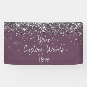 Banderoles Fête d'anniversaire personnalisée Améthyste & Arge