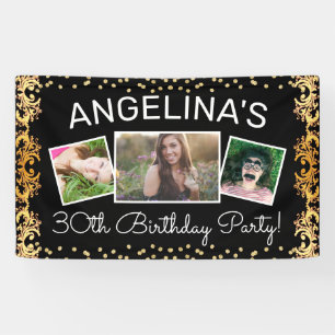 Banderoles Fête d'anniversaire personnalisée avec photo en no