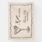 Banderoles Fête d'anniversaire personnalisée Un peu plus âgée (Verticale)