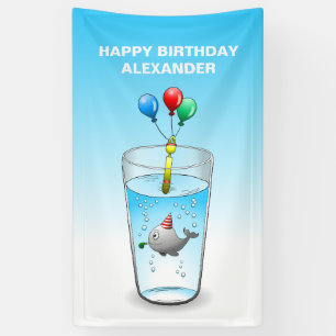 Banderoles Fête d'anniversaire Piscine