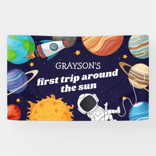 Banderoles Fête d'anniversaire pour le premier anniversaire d (Horizontal)