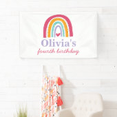 Banderoles Fête d'anniversaire Rainbow (En situation)
