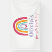 Banderoles Fête d'anniversaire Rainbow (Vertical)