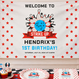 Banderoles Fête d'anniversaire rétro de bowling pour enfants