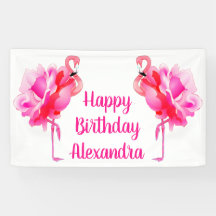 Fête d'anniversaire Rose Flamant Rose 
