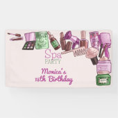 Banderoles Fête d'anniversaire spa de beauté (Horizontal)
