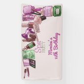 Banderoles Fête d'anniversaire spa de beauté (Verticale)