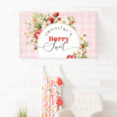 Banderoles Fête d'anniversaire sucrée aux fraises (En situation)