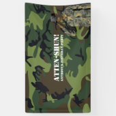 Banderoles Fête d'anniversaire sur le thème de l'armée (Vertical)