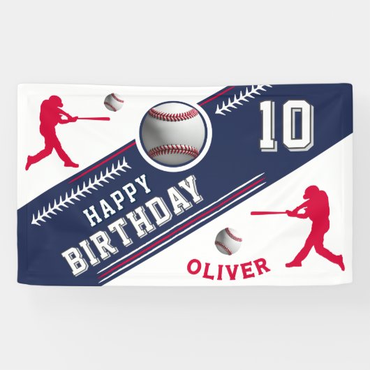 Banderoles Fête d'anniversaire sur le thème des joueurs de ba (Horizontal)