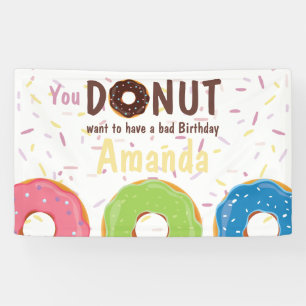 Banderoles Fête d'anniversaire sur le thème du Donut personna