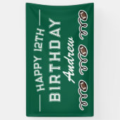 Banderoles Fête d'anniversaire sur le thème du football améri (Vertical)