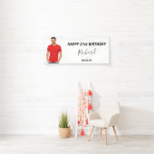 Banderoles fête d'anniversaire sur mesure photo guy moderne f (En situation)