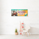 Banderoles Fête d'anniversaire Zombie Halloween Enfants (En situation)