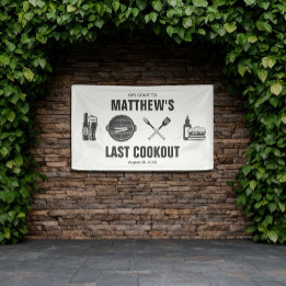 Banderoles Fête de Bachelor Party Grillades Barbecue Dernier 