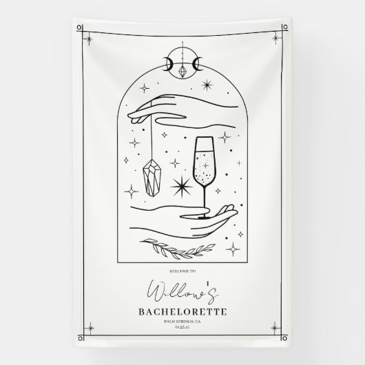 Banderoles Fête de Bachelorette Carte de Tarot Mystique (Verticale)