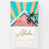 Banderoles Fête de Bachelorette de Plage Tropicale Chaud Neon (Vertical)