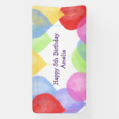 Banderoles Fête de ballons d'anniversaire personnalisée (Verticale)