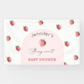Banderoles Fête de bébé douce fraise framboise (Horizontal)