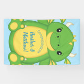 Banderoles Fête de bébé Dragon Bleu (Horizontal)