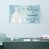 Banderoles Fête de fiançailles dans un bleu bébé (Salon professionnel)