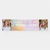 Banderoles Fête de graduation multi-photo pastel moderne arc- (Horizontal)