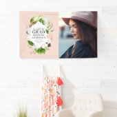 Banderoles Fête de graduation photo de feuillage tropical (En situation)
