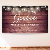 Banderoles Fête de graduation Rustic Wood String Lights