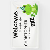 Banderoles Fête de grenouille Premier anniversaire marécage v (Vertical)