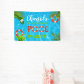 Banderoles Fête de la piscine tropicale | Anniversaire d'été (Insitu)