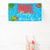 Banderoles Fête de la piscine tropicale | Anniversaire d'été (Insitu)