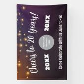 Banderoles Fête de l'anniversaire de l'entreprise - Lumières  (Verticale)