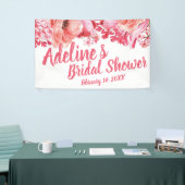 Banderoles Fête de l'mariée florale à l'aquarelle à script él (Salon professionnel)