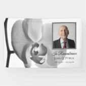 Banderoles Fête de l'orchidée noire et blanche de la vie funé (Horizontal)