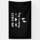 Banderoles Fête de ma première mère Grossesse Faire-part mama (Vertical)