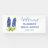 Banderoles Fête de mariage champêtre Texas Bluebonnets (Horizontal)