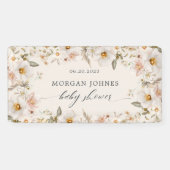 Banderoles Fête de mariage floral printanier tendre (Horizontal)