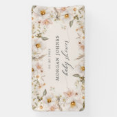 Banderoles Fête de mariage floral printanier tendre (Verticale)