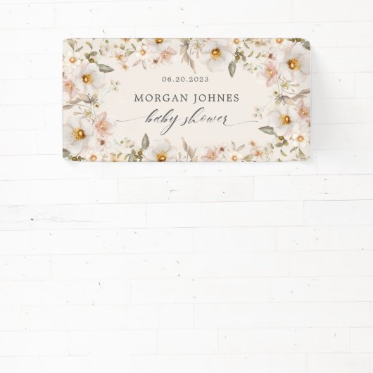 Banderoles Fête de mariage floral tendre de printemps (Insitu)