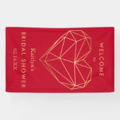 Banderoles Fête de mariage Geometric Heart pour la Saint-Vale (Horizontal)