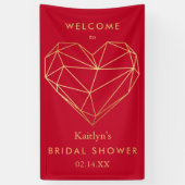 Banderoles Fête de mariage Geometric Heart pour la Saint-Vale (Vertical)