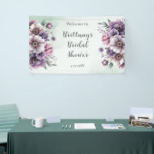 Banderoles Fête de mariage Lavande & Floral Vert (Salon professionnel)