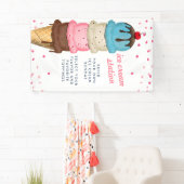 Banderoles Fête de mariage moderne aquarelle été glace (En situation)