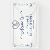 Banderoles Fête de Mariage Nautique Bienvenue Ancre (Vertical)