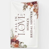 Banderoles Fête de mariage 'Tombez amoureux' aux floraisons d (Vertical)