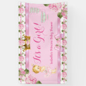 Banderoles Fête de Naissance de Bébé Princesse Blonde Thème T (Vertical)