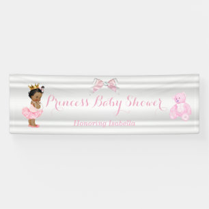 Banderoles Fête de naissance de bébé princesse Rose Blanc Eth